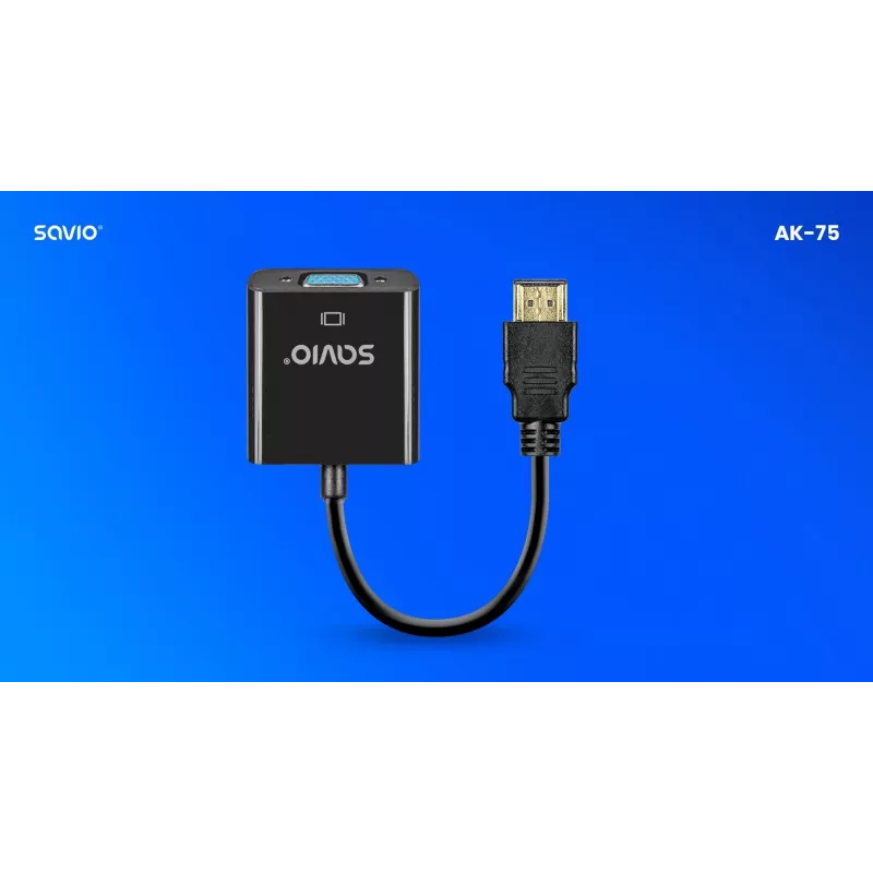 Savio adapteri HDMI-VGA AK-75