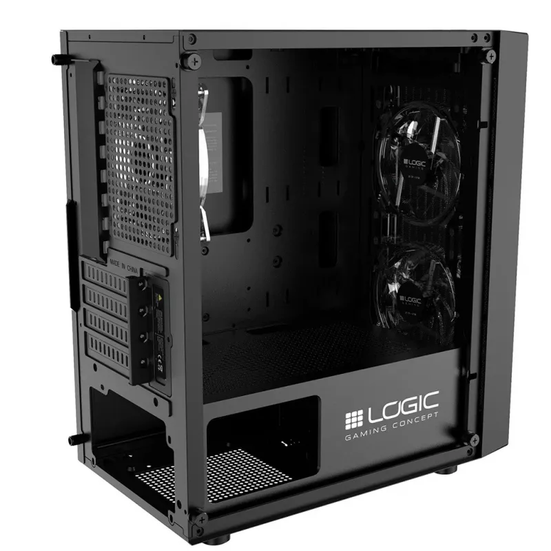Tietokonekotelo Logic Concept Atos AM-ATOS-10-0000000-0002 ATX musta