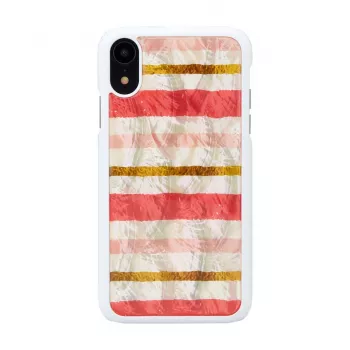 iKins suojakotelo iPhone XR — Short Cake -kuvio, valkoinen