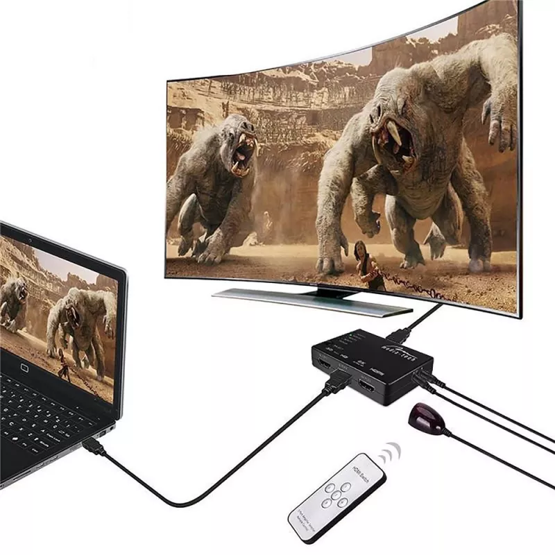 Media-Tech MT5207 5x HDMI-kytkin, 4K