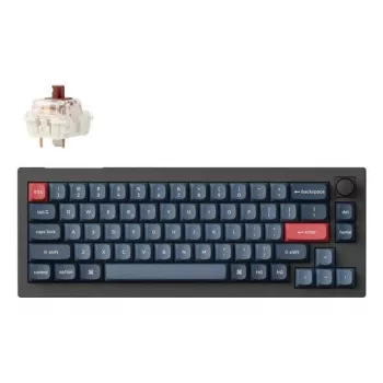 Mekaaninen näppäimistö Keychron V2 MAX Gateron Jupiter Brown -kytkimillä, musta, US-asettelu