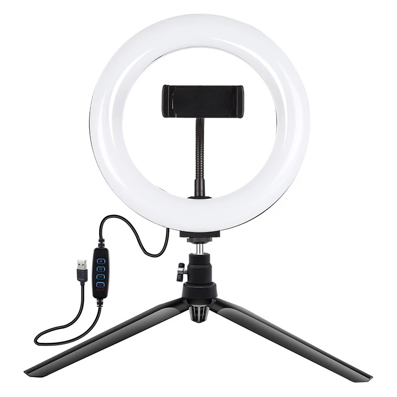 Jalustakiinnike Puluz 20 cm LED-renkaalla vloggaukseen PKT3073B