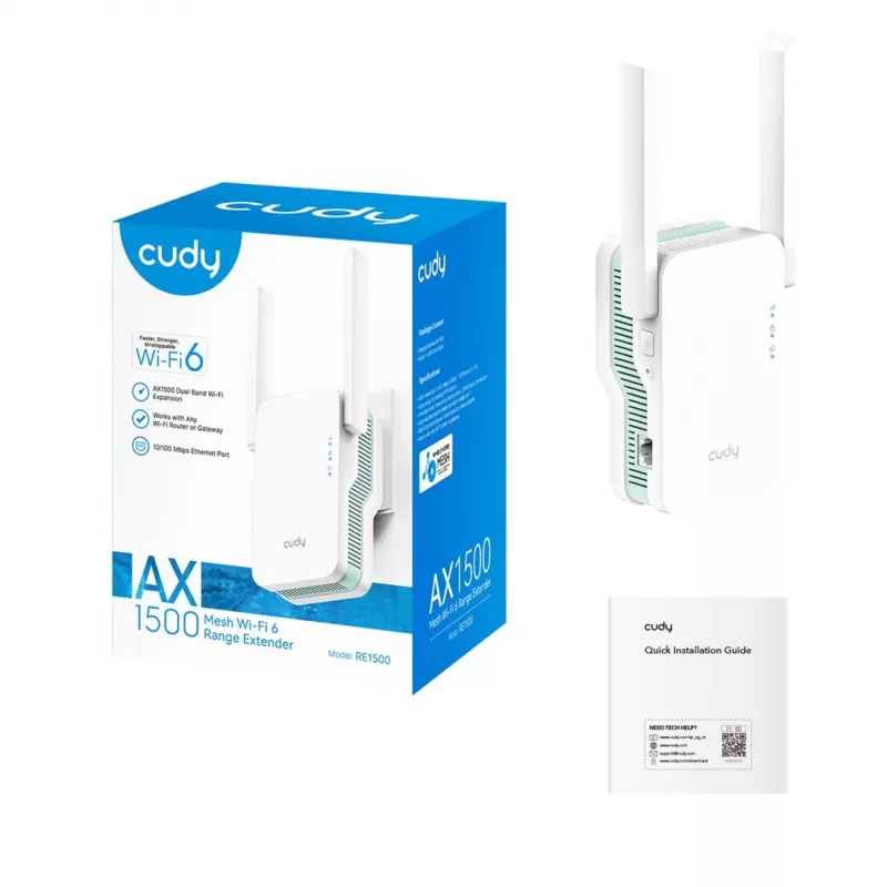 CUDY RE1500 Mesh Wi-Fi 6 -signaalinvahvistin