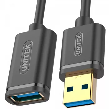 UNITEK Y-C457GBK USB-kaapeli USB 3.2 Gen 1 (3.1 Gen 1) 1 m USB A musta