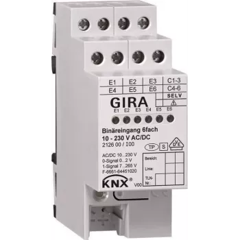 Binääritulo 6-kertainen KNX 10-230V AC/DC 212600 (212600)