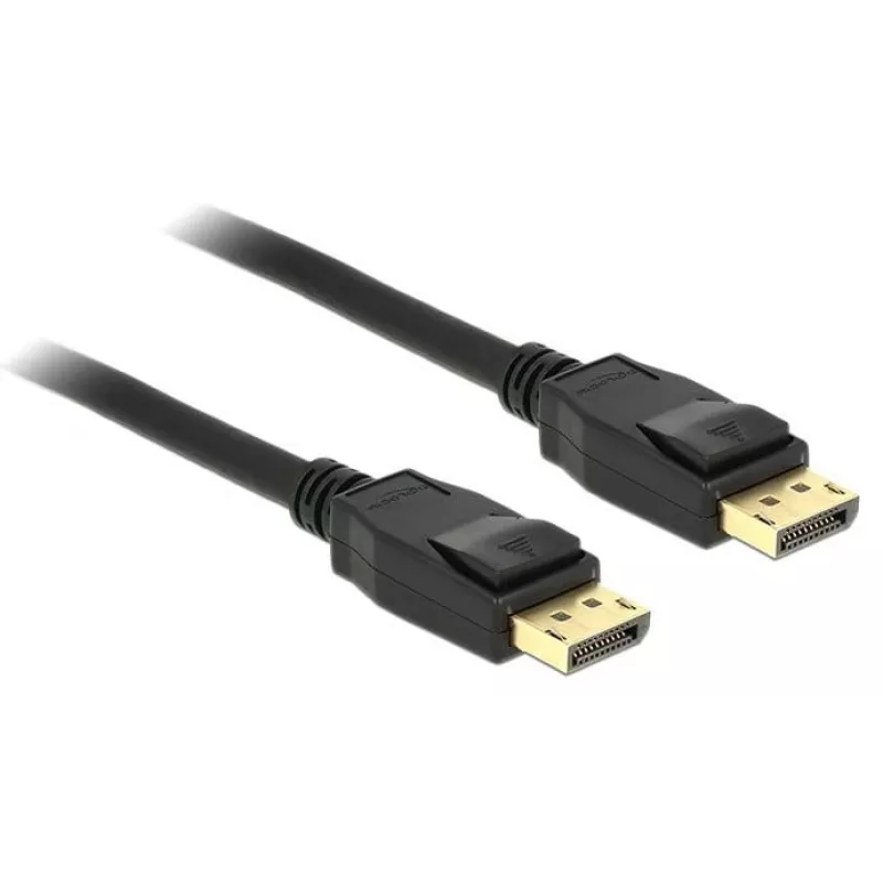 Delock - DisplayPort-kaapeli - DisplayPort (M) - DisplayPort (M) - 3 m - lukittuva - musta