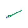 Wentronic Goobay CAT 6a -verkkokaapeli, S/FTP (PiMF), vihreä, 0,5 m – LSZH halogeeniton, kupari (93660)