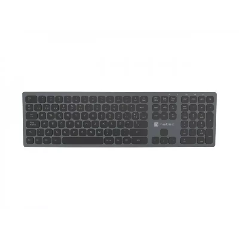NATEC NKL-1830 näppäimistö yleiskäyttöön RF langaton Bluetooth QWERTY espanja musta harmaa