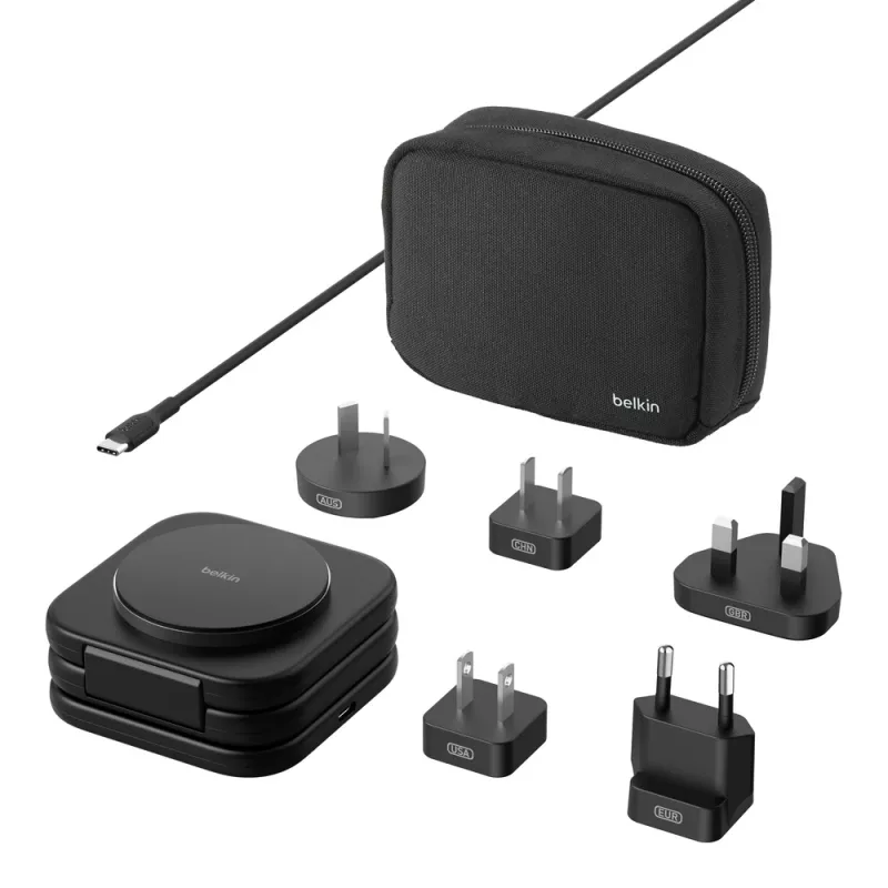 Belkin BoostCharge Pro kuulokkeet älypuhelin älykello musta USB langaton pikalataus