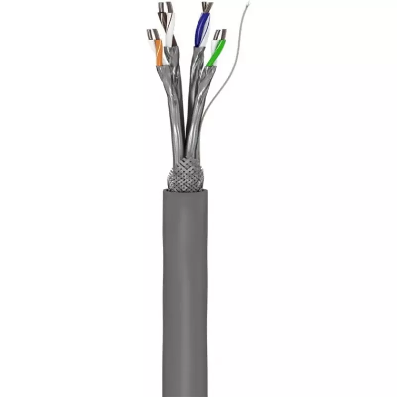 Wentronic Goobay CAT 6 verkkokaapeli, S/FTP (PiMF), harmaa, 305 m – CCA kupariseos, AWG 23/1 (solid), PVC (95696)
