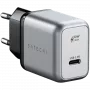 Mobiililaitteen laturi Satechi ST-UC30WCM-EU — yleinen AC-laturi sisäkäyttöön 1× USB-C, musta/hopea