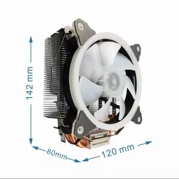Prosessorituuletin Gembird CPU-HURACAN-ARGB-X130 12 cm musta valkoinen