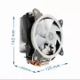 Prosessorituuletin Gembird CPU-HURACAN-ARGB-X130 12 cm musta valkoinen
