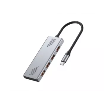 USB-keskitin GEMBIRD UHB-CM-U310-A4-01 — 4-porttinen keskitin: 1× USB 3.1 + 3× USB 2.0, musta
