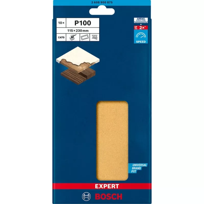 Bosch 2 608 900 875 käsihiomatarvike hiomalevy 10 kpl