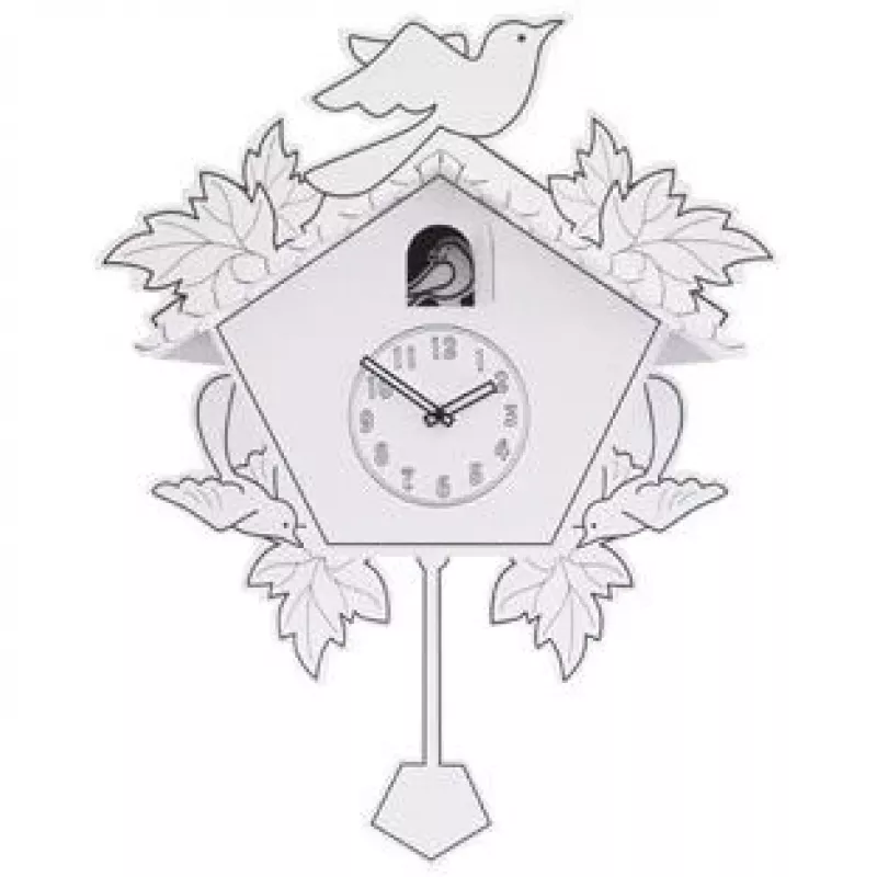 NeXtime kello 2999 Cuck a Do It Yourself, 40 x 55 cm, seinäkello, valkoinen