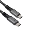 Akyga AK-USB-34 USB-C - USB-C Thunderbolt-3-kaapeli, 40 Gbit/s, 100 W, 1,5 m, musta