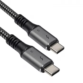 Akyga AK-USB-34 USB-C - USB-C Thunderbolt-3-kaapeli, 40 Gbit/s, 100 W, 1,5 m, musta