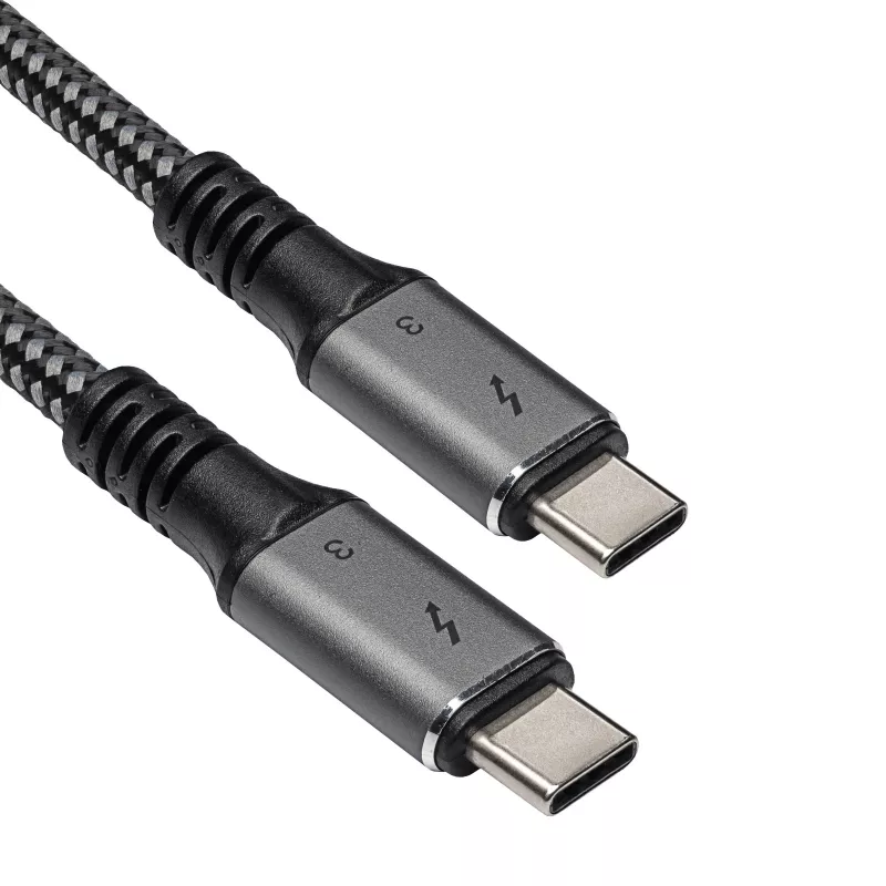 Akyga AK-USB-34 USB-C - USB-C Thunderbolt-3-kaapeli, 40 Gbit/s, 100 W, 1,5 m, musta