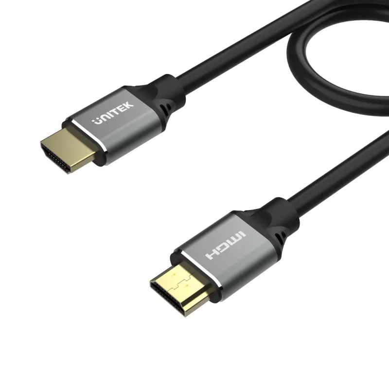 Unitek C137W HDMI 2.1 -kaapeli, 1,5 m, 48 Gbps, 8K@60Hz, 4K@120Hz, eARC, kullatut liittimet, musta