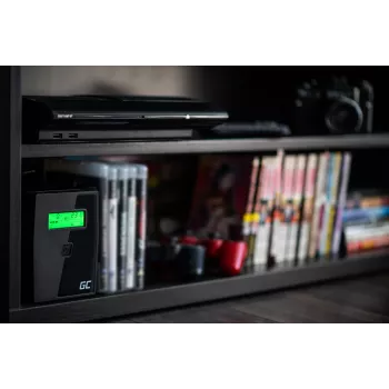 Green Cell UPS01LCD UPS keskeytymätön virransyöttö Line-Interactive 0,6 kVA 360 W 2 pistorasiaa