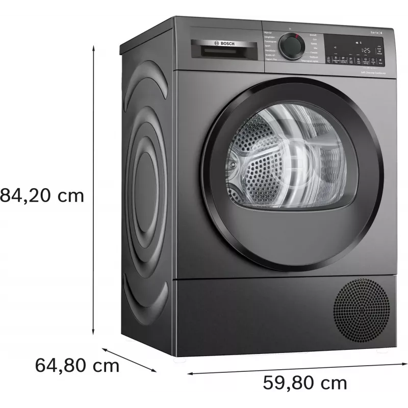 Bosch WQG245DXSN lämpöpumppukuivausrumpu 9 kg