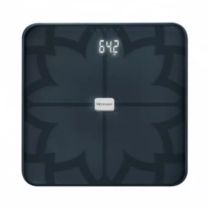 Medisana BS 450 kehoanalyysivaaka, maks. 180kg, musta, Bluetooth, ITO-anturit (40510)