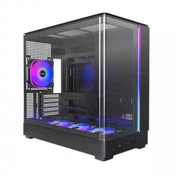 PC-kotelo Montech KING 15 PRO musta — Midi-Tower micro ATX / Mini-ITX