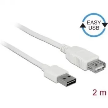 USB-kaapeli DeLOCK 85200 USB 2.0 2 m valkoinen
