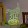 Pöytä-LED-valaisin MANTA SNL117RGB RGB 3D dinosaurus valokoriste