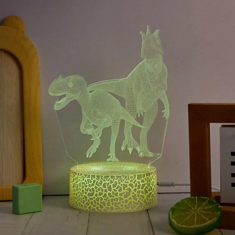 Pöytä-LED-valaisin MANTA SNL117RGB RGB 3D dinosaurus valokoriste