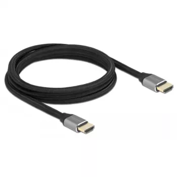 Delock Ultra High Speed HDMI-kaapeli 48 Gbps 8K 60 Hz harmaa 2 m sertifioitu