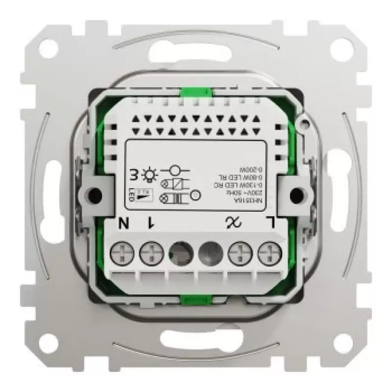 Kierto-LED-himmennin Schneider Electric WDE002961, Multiwire, 200 W, valkoinen