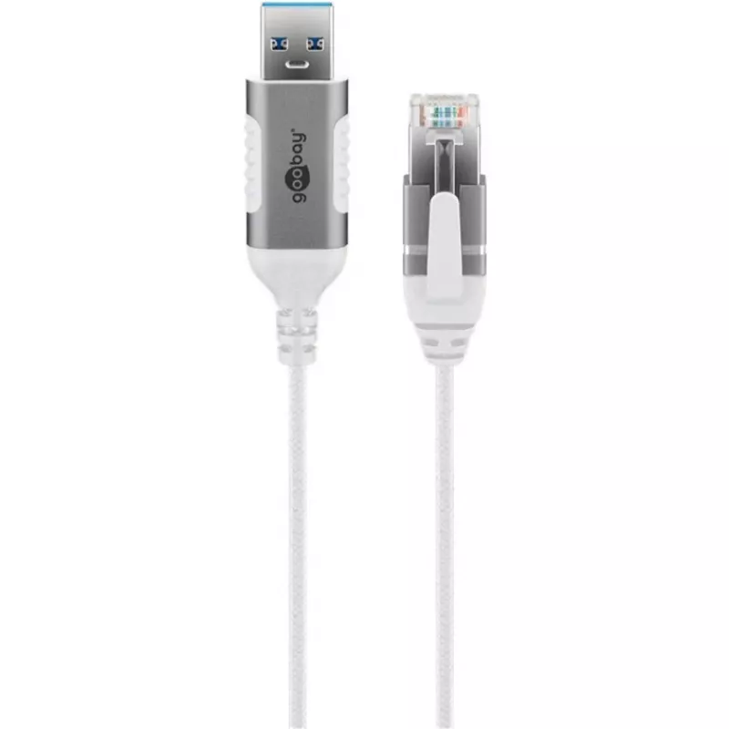 Goobay Ethernet-kaapeli USB-A 3.0 - RJ45 ohut 5 m - yhdistä reititin, modeemi tai (74381)