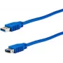 USB-kaapeli e+p CC 318/1 USB 3.2 Gen 1 1,5 m sininen