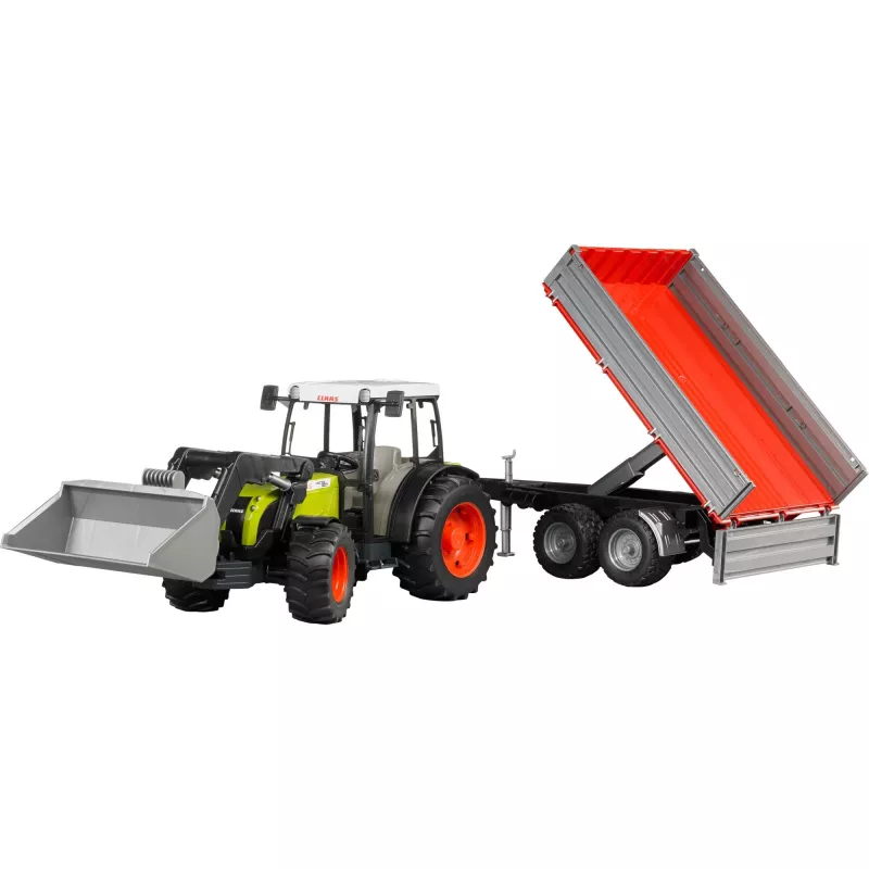 Lelutraktori Bruder Claas Nectis 267 F kippiperävaunulla