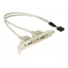 Slotbracket 1x sisäinen USB 5-Pin 2x ulkoiseen USB 2.0 DeLOCK 71000