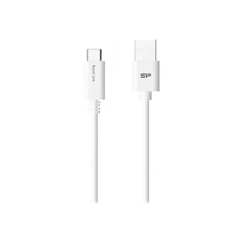 Silicon Power Boost Link PVC LK10AC USB-kaapeli 1m USB A USB C valkoinen