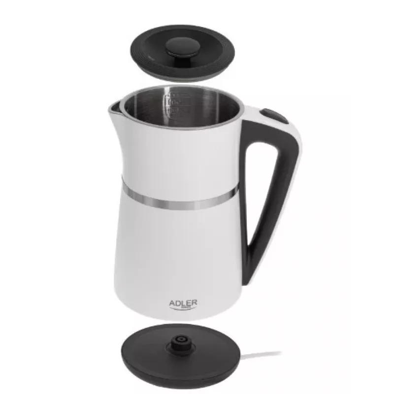 Vedenkeitin Adler 1,7 l 1355 W valkoinen kaksiseinä