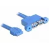 USB-kaapeli DeLOCK 82941 USB 3.2 Gen 1 0,45 m 2 x USB A sininen