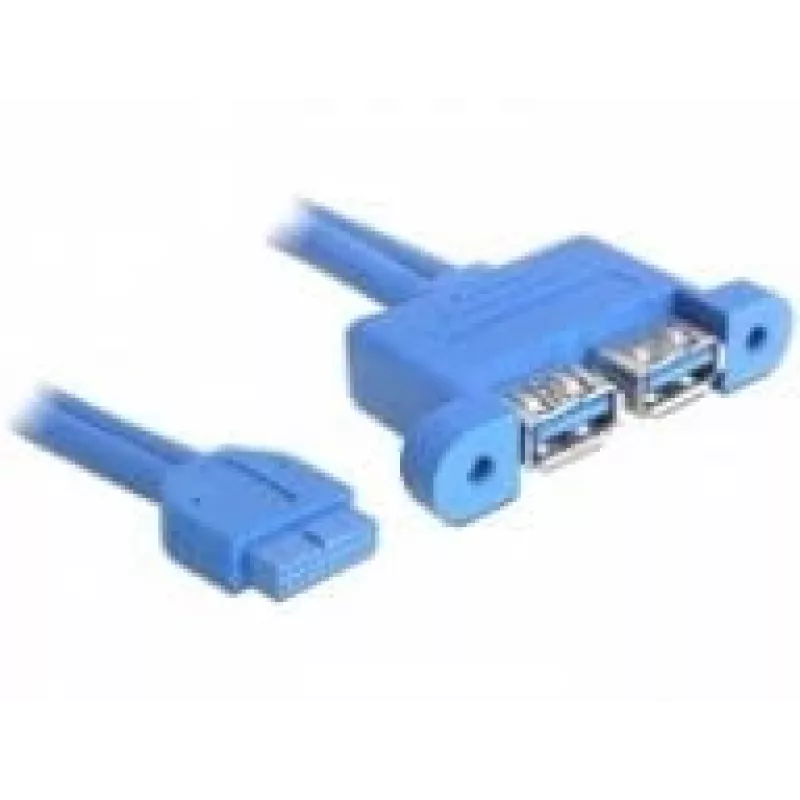USB-kaapeli DeLOCK 82941 USB 3.2 Gen 1 0,45 m 2 x USB A sininen