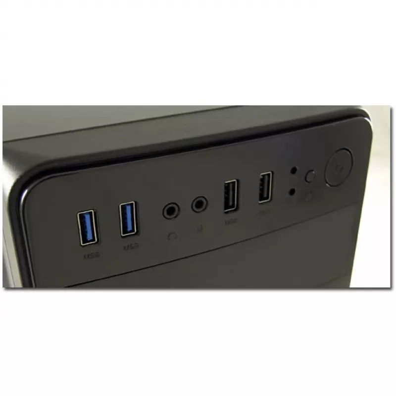 LC Power 2015MB - tornikotelo - micro ATX - ilman virtalähdettä - musta - USB/audio (LC-2015MB-ON)