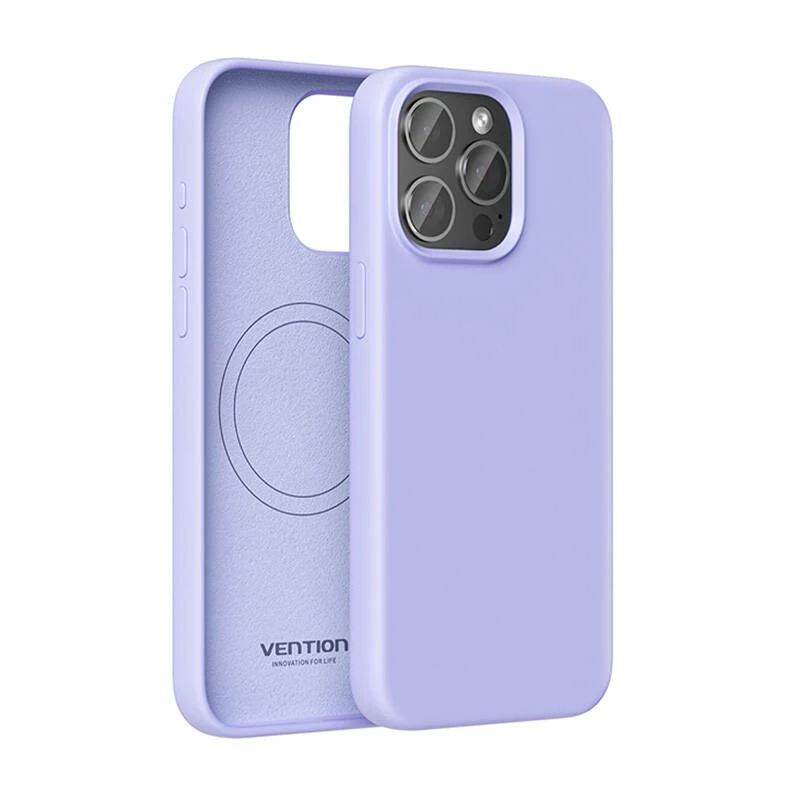 Vention Silicone Case KUFV0-40 puhelinkotelo iPhone 15 Pro Max, violetti, silikoni soft touch ohut istuvuus