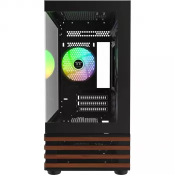 PC Micro Tower Thermaltake View 170 WS ARGB — Micro-kotelo, musta, tukee PS2-virtalähdettä, 2x 120 mm sivutuulettimet + 1x 120 mm takatuuletin, 2,5/3,5