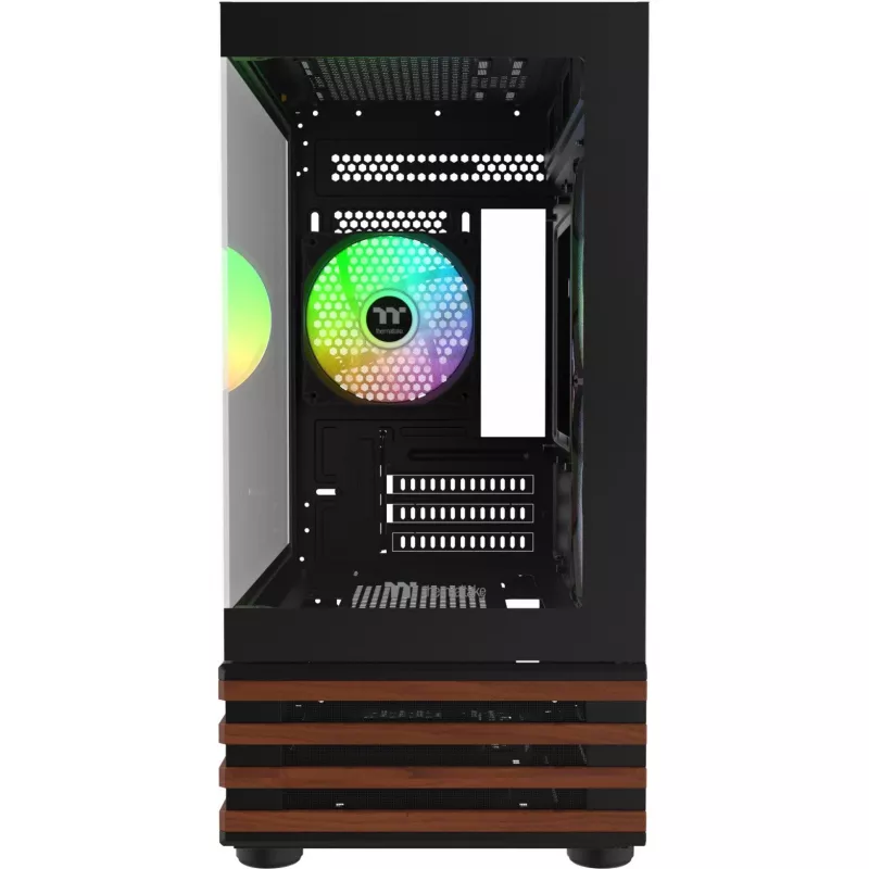 PC Micro Tower Thermaltake View 170 WS ARGB — Micro-kotelo, musta, tukee PS2-virtalähdettä, 2x 120 mm sivutuulettimet + 1x 120 mm takatuuletin, 2,5/3,5 inch HDD