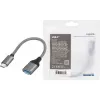 LogiLink USB 3.2 Gen1 Type-C-sovitin C/M - USB-A/F OTG alumiini 0,15 m