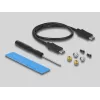 SSD-kotelo DeLOCK ulkoinen USB Type-C -combo-kotelo M.2 NVMe PCIe- tai SATA-SSD-asemalle