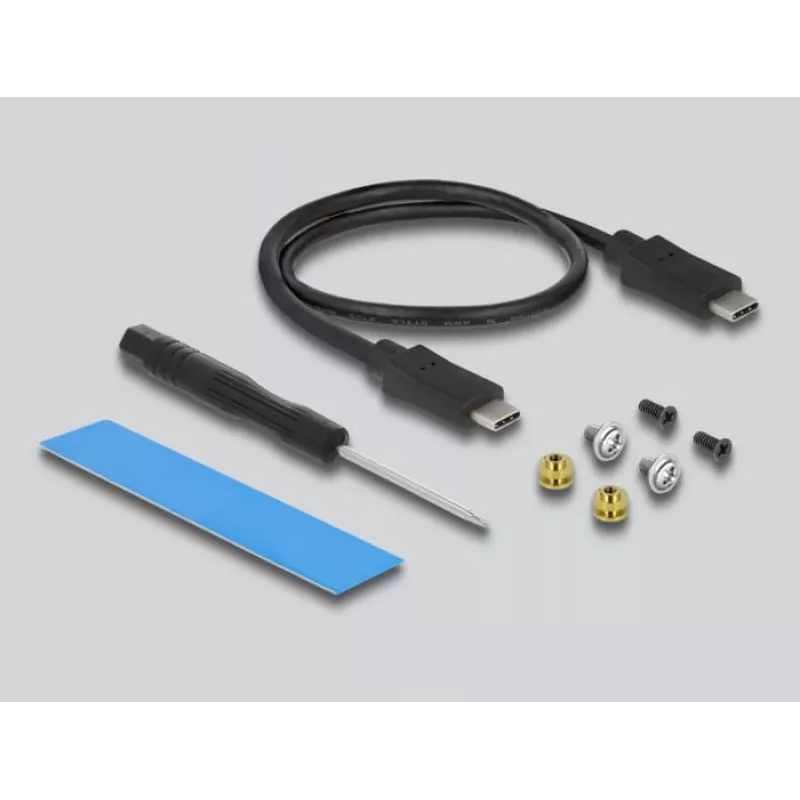 SSD-kotelo DeLOCK ulkoinen USB Type-C -combo-kotelo M.2 NVMe PCIe- tai SATA-SSD-asemalle