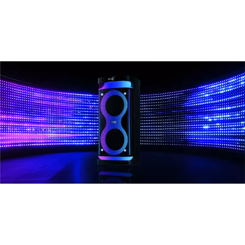 Kannettava kaiutin MANTA SPK0601B100, 100 W, Bluetooth, karaoke, langaton mikrofoni, akku, taajuuskorjain, diskovalot