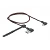 USB-kaapeli DeLOCK EASY-USB 2.0 Type-A – Micro-B uros 0,5 m musta